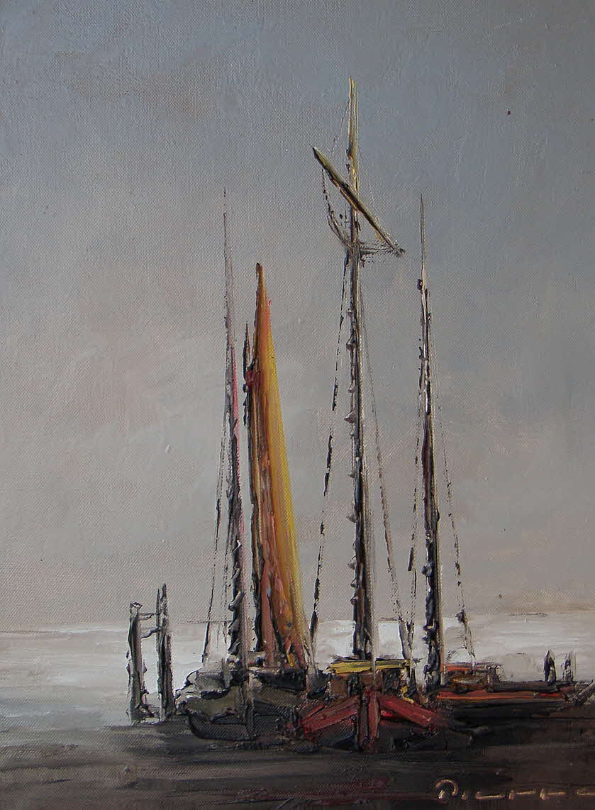 P.Otto - Fischerboote im Hafen von Carnac an der Betagne-Kste um 1970 - 40 x 30 cm - 39 € mtl./K 450 €