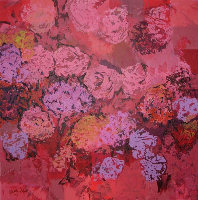 Ute Middel - La Rose Bretonne Rouge - 2016 - 70 x 70 cm - 89 € mtl./K 1450 €