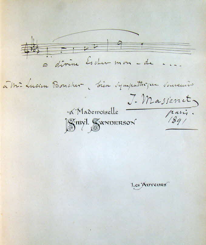 Jules mile Frdric Massenet (* 12. Mai 1842 in Montaud bei Saint-tienne;  13. August 1912 in Paris) war ein franzsischer Opernkomponist.

Esclarmonde - Romantische Oper in vier Akten, erste Auffhrung Paris 1889 - 39 € mtl./K 350 €