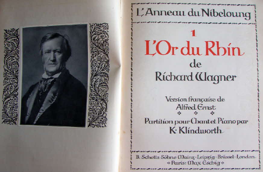 Richard Wagner (1813-1883)  Das Rheingold   Libretto November 1852   Musik September 1854   Erstauffhrung 22.September 1869 Mnchen - 39 € mtl./K 350 €
