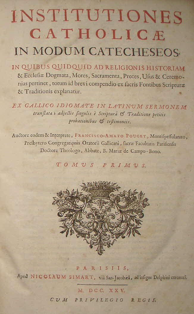 Institutiones Catholicae - Paris 1725 - 1002 Seiten - Ledereinband - 40 x 27 x 8 cm   -  59 € mtl./K 450 €
