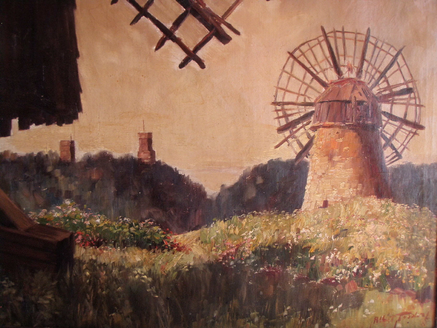 Albert Fessler (1908 - 1978) -  Windmhlen in Spanien um 1930 - 61 x 80 cm - 89 € mtl./K 1450 €